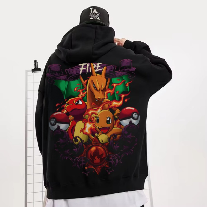 Black Oversized 4xl Pok É Mon  - Streetwear Brand Y2K ulasan dan harga