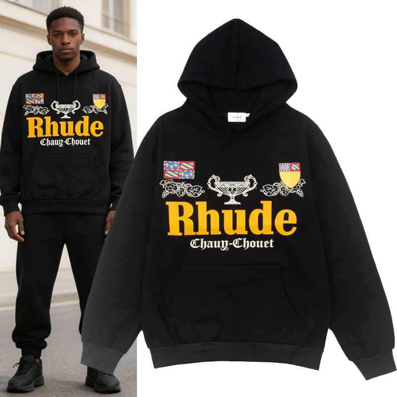 Streetwear Brand RHUDE Badge L - Streetwear Brand Hoodies ulasan dan harga