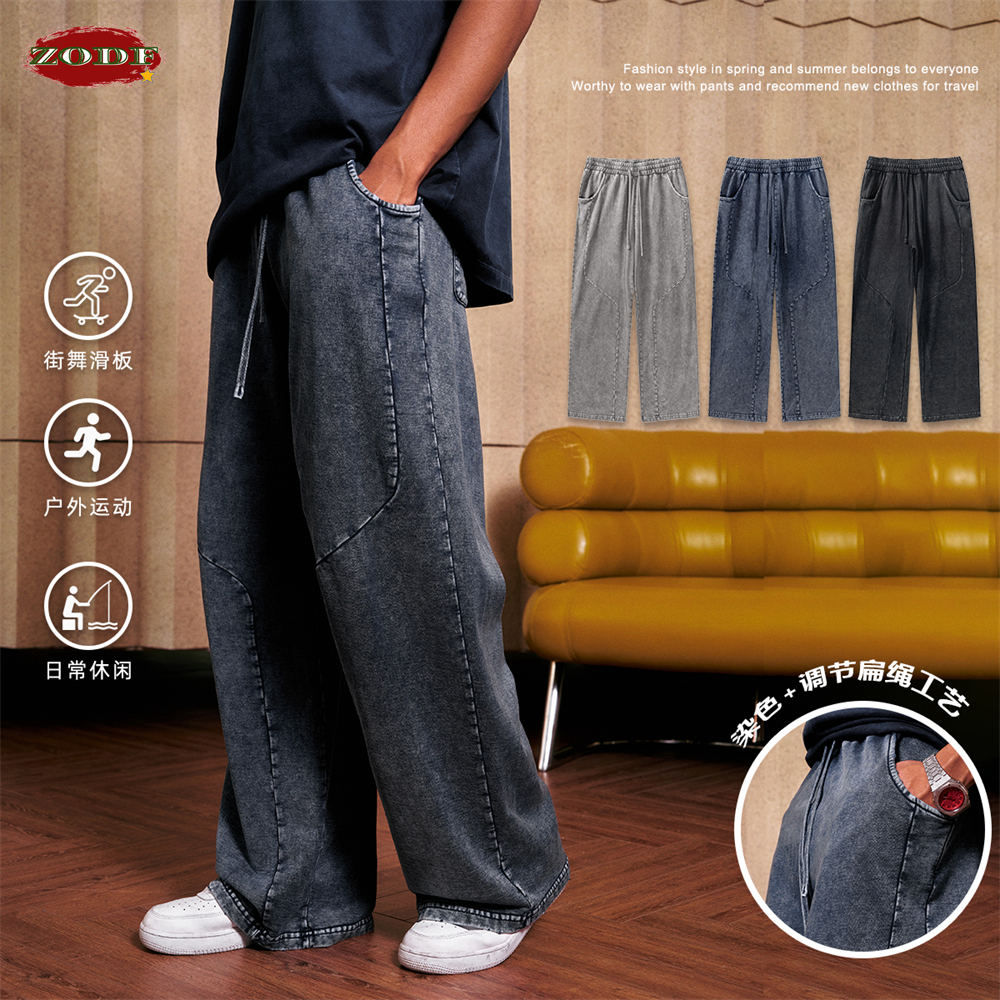 ZODF Retro 2024 Spring Men Was - Streetwear Brand Pants ulasan dan harga