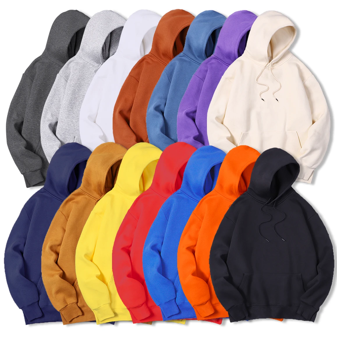 Men's Solid Color Hooded Sweat - Streetwear Brand Hoodies ulasan dan harga