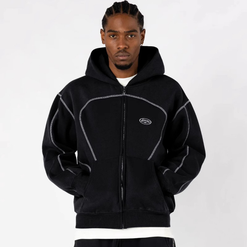 Loose Zipper Hoodie Streetwear - Streetwear Brand Hoodies ulasan dan harga