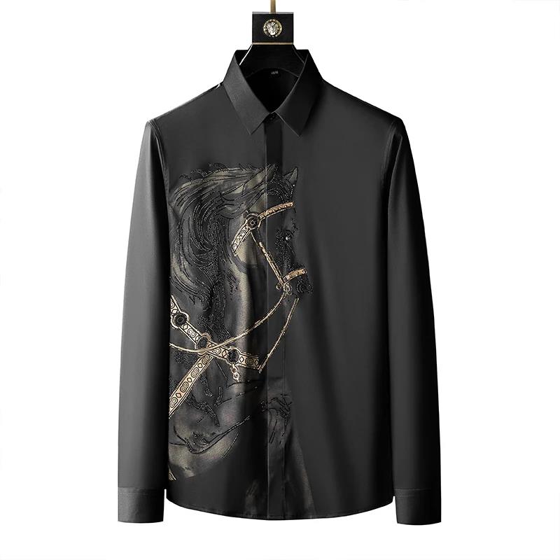 Brand Luxury Men's Shirt 2025  - Streetwear Uomo Brand ulasan dan harga