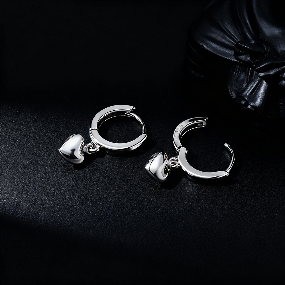 925 Sterling Silver Heart Stud - Chrome Hearts Ring ulasan dan harga
