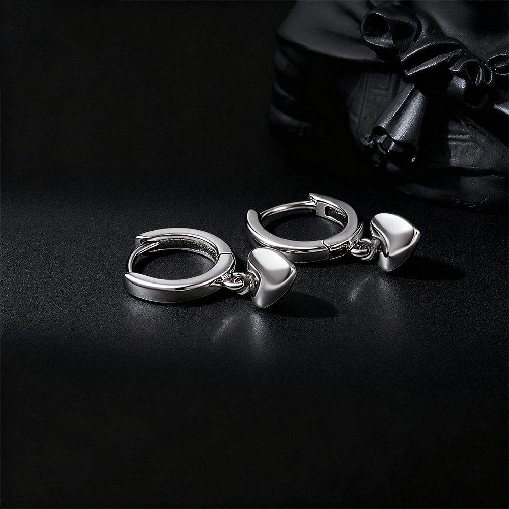 925 Sterling Silver Heart Stud - Chrome Hearts Ring ulasan dan harga