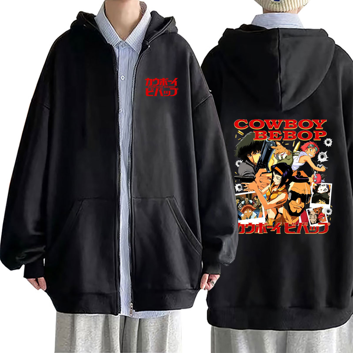 Anime Cowboy Bebop Zipper Hood - Streetwear Brand Hoodies ulasan dan harga