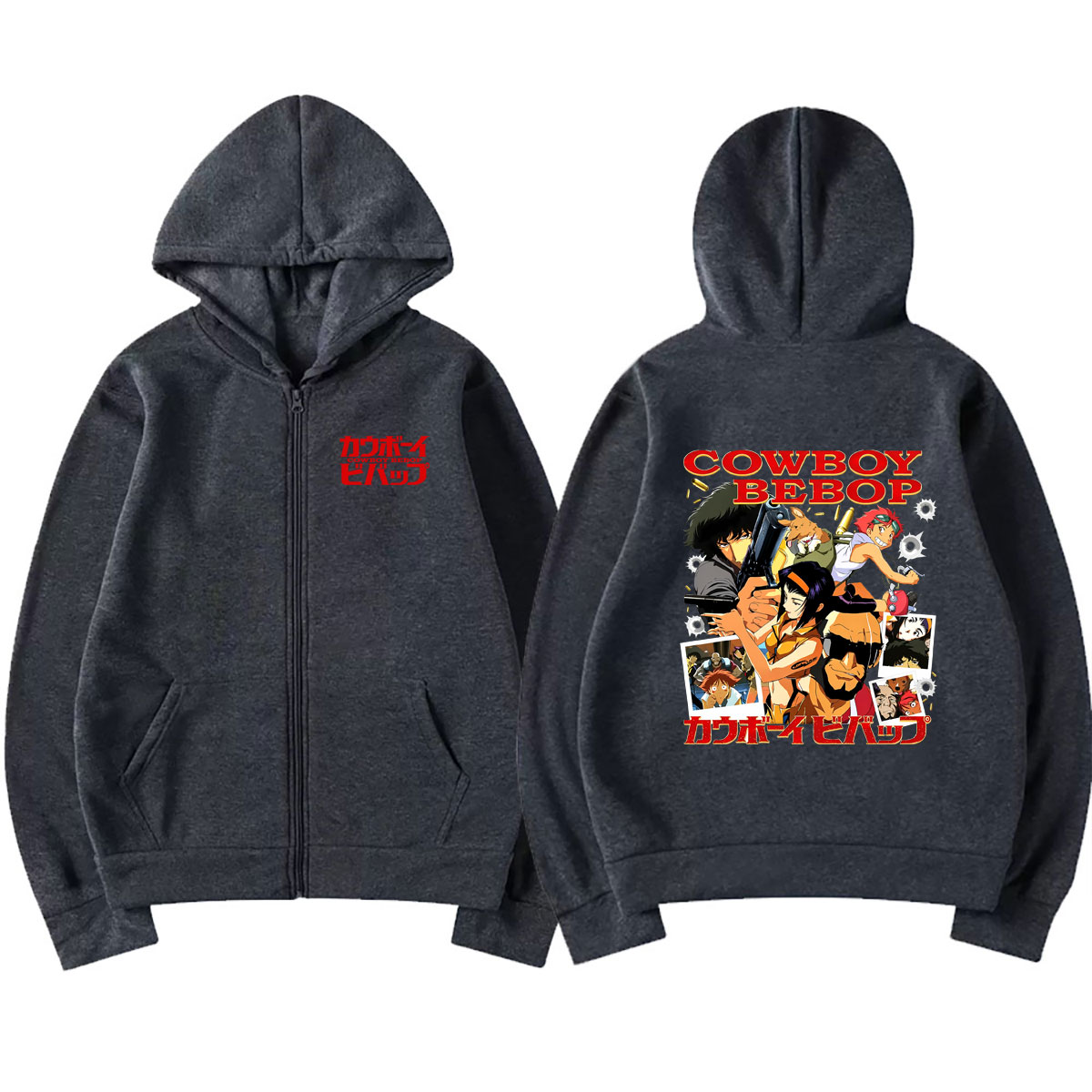 Anime Cowboy Bebop Zipper Hood - Streetwear Brand Hoodies ulasan dan harga