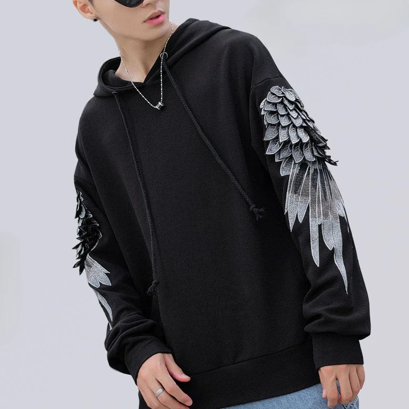 Sweatshirt for Men Hooded Embr - Streetwear Brand Hoodies ulasan dan harga