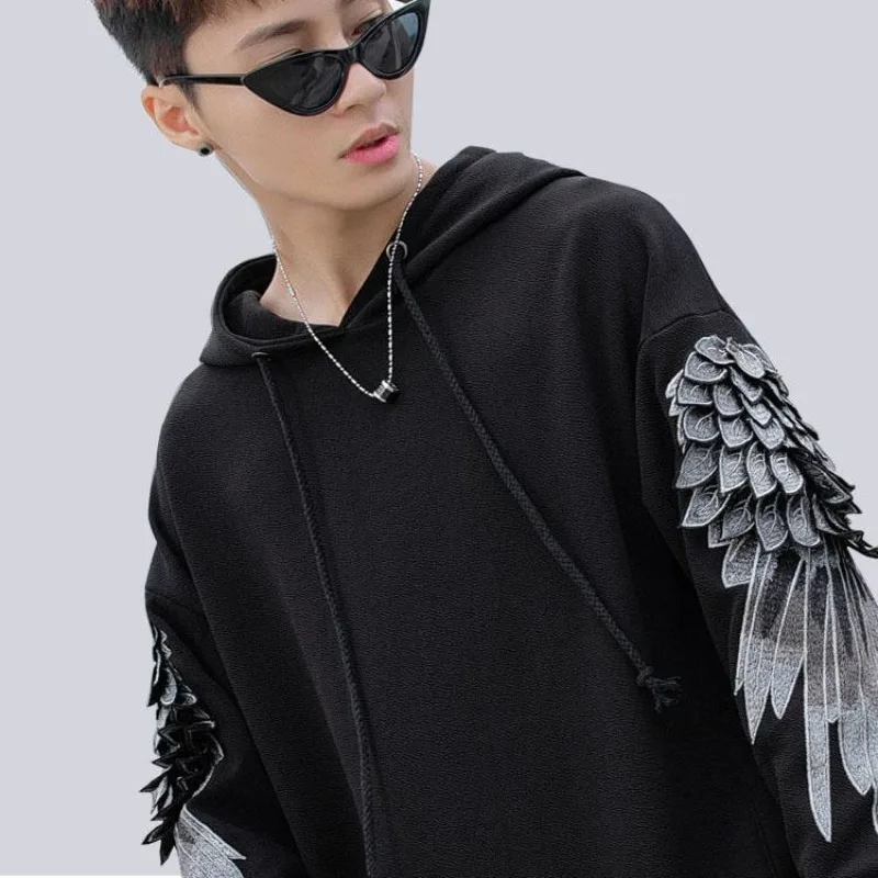 Sweatshirt for Men Hooded Embr - Streetwear Brand Hoodies ulasan dan harga