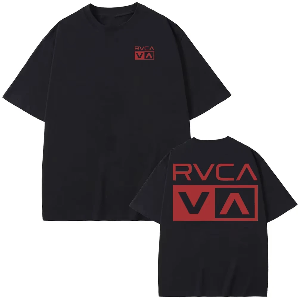 RVCA T Shirt Black Tee Summer  - Streetwear Brand Designer ulasan dan harga