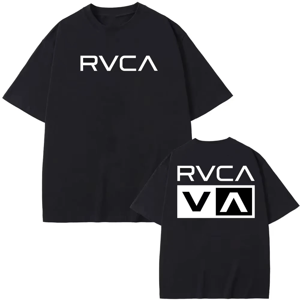 RVCA T Shirt Black Tee Summer  - Streetwear Brand Designer ulasan dan harga